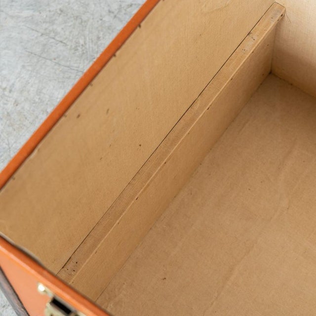 Antique Courier Trunk in Orange Vuittonite Canvas from Louis Vuitton, 1900 For Sale - Image 16 of 18
