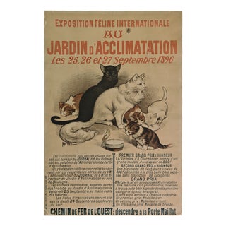 Original Cat Expo Lithographic Poster by Auguste Roedel, 1896 For Sale