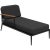 Nature black right chaise longue by mowee dimensions: d155 x w76 x h81 cm (seat height 42 cm). Material: aluminum,...