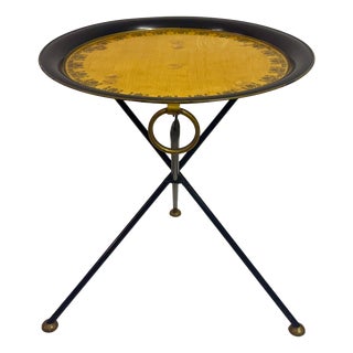 Vintage Folding Metal Table in the style of Christian Dior, 1970s For Sale