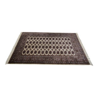 Vintage Approx. 6x9 Hand Woven Wool Rug For Sale