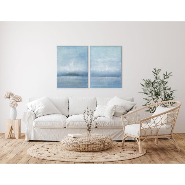 DESCRIPTION: Maui Diptych by Carrie Bergey in White Frame, XL Art Print on Canvas SPECIFICATIONS: Type: Giclee Art Print...