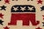 1990s Republic Party Flag Ivory/Blue Wool Rug For Sale - Image 5 of 9