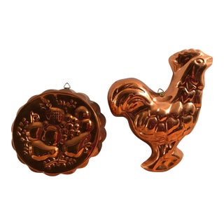 Vintage Copper Molds - A Pair For Sale