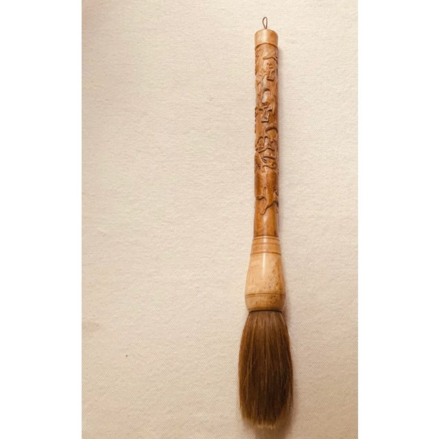 Early 20th Century Chinese Carved Bone Calligraphy Brush - A Diplomat's Treasure For Sale - Image 6 of 18