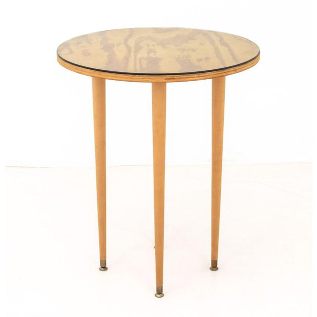 Late 20th Century McCobb Style Circular Mahogany Side Table For Sale - Image 5 of 5