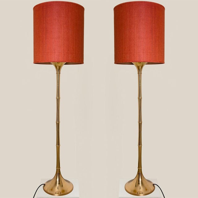 Floor Lamp in Gold by Ingo Maurer for Design M, Germany, 1968, Set of 2 For Sale - Image 6 of 16