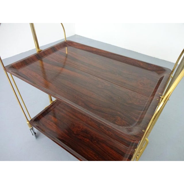 Vintage Rosewood Tea Cart from Gerlinol, 1970s For Sale - Image 13 of 17