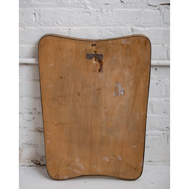 Mid Century Italian Brass Wall Mirror Attributed to Gio Ponti For Sale - Image 10 of 10
