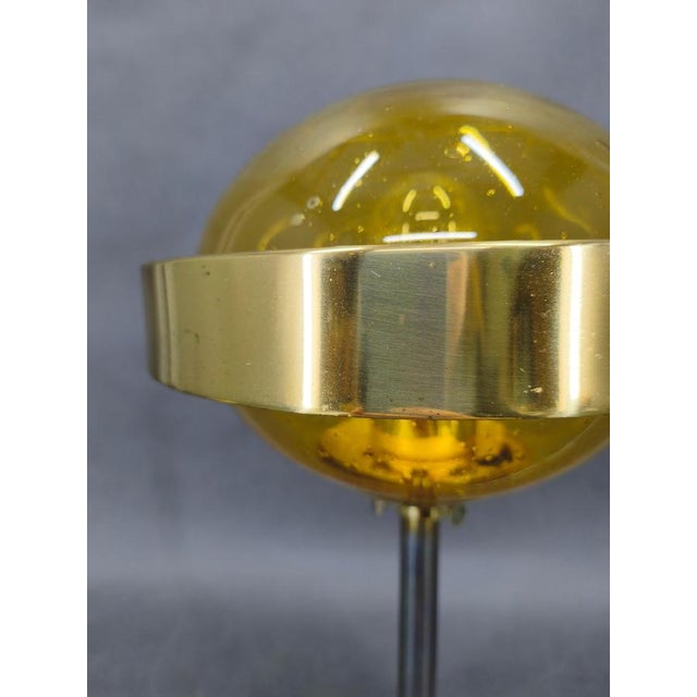 Vintage Space Age Table Lamp in Brass and Glass by Kamenický Šenov, 1970s For Sale - Image 4 of 13
