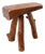 Brutalist Rustic Tripod Wooden Stool, 1950s For Sale