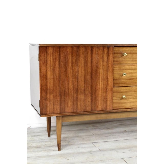 Mid-Century British Walnut and Brass Sideboard from Wrighton, 1960s For Sale - Image 4 of 9