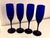 Glass Libbey Deep Cobalt Blue Champagne Glasses - Set of 4 For Sale - Image 7 of 8