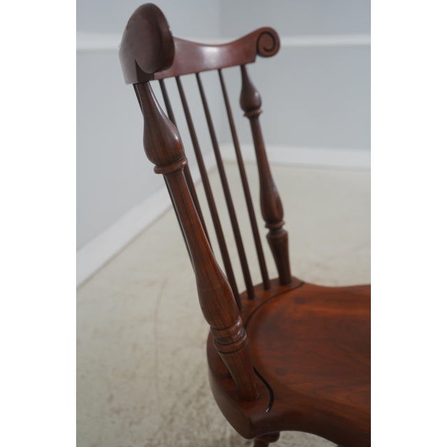 Set of 8 Frederick Duckloe Cherry Windsor Dining Chairs For Sale In Philadelphia - Image 6 of 18