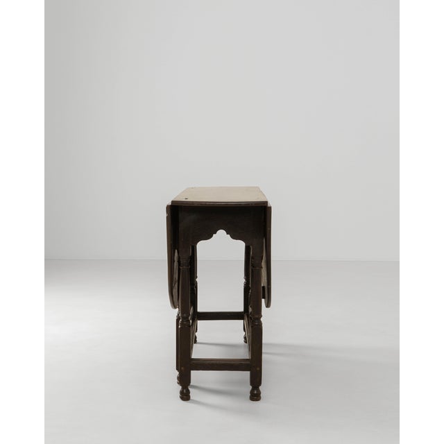 1880s French Ellipse Wooden Gateleg Table In Original Patina For Sale - Image 12 of 18