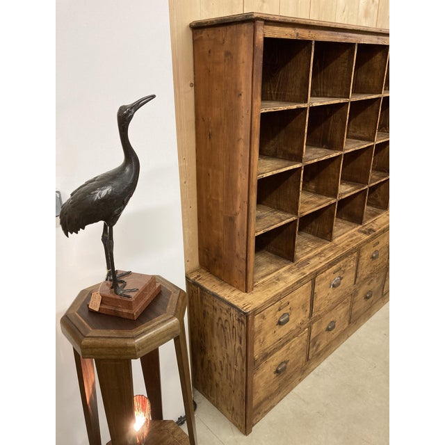 Vintage Seed Cabinet in Pine, 1950s For Sale - Image 14 of 18
