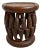 Vintage Bamileke Bell Boho Tribal Stool Side Table For Sale