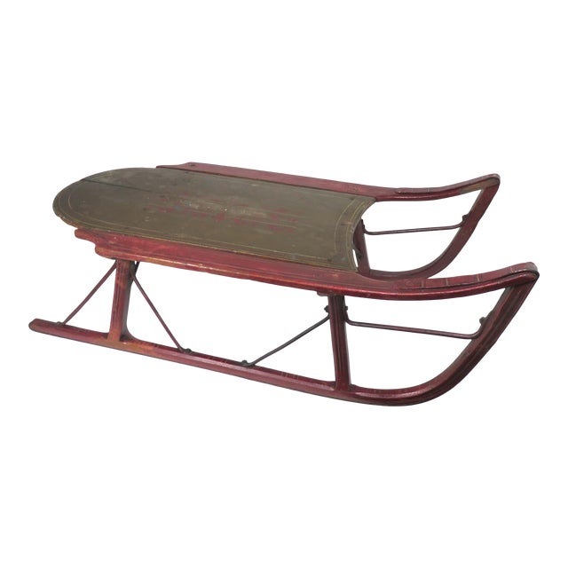 Antique American Childs Snow Sled | Chairish