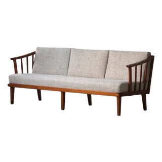 Mid-Century Modern Swedish Three-Seater Sofa in Pine by Carl Malmsten for O.H. Sjögren, 1960s For Sale
