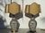 Late 20th Century Late 20th Century Pair Lamps Custom Fortuny Shades For Sale - Image 5 of 17
