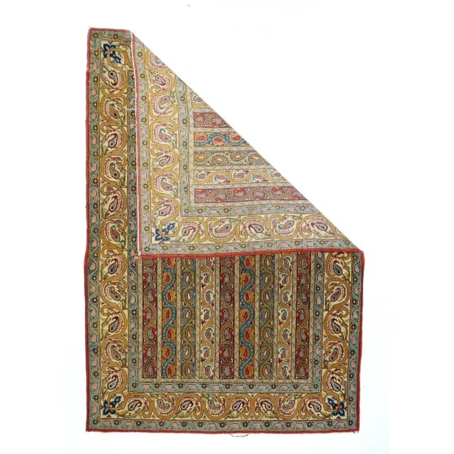 Antique Qum Rug 4'8'' x 6'10'' For Sale - Image 4 of 11