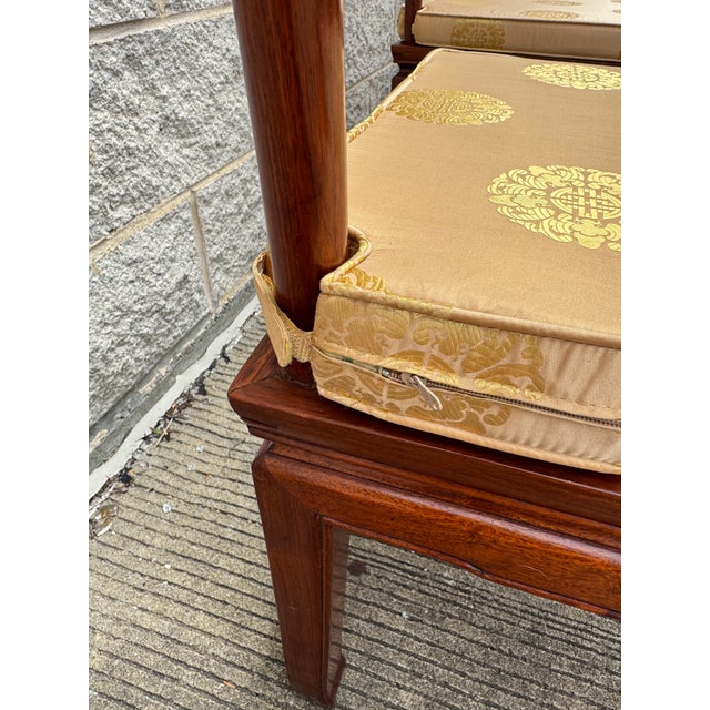 Mid 20th Century Anglo-Chinese Dining Chairs With Cushions - Set of 6 For Sale - Image 10 of 12
