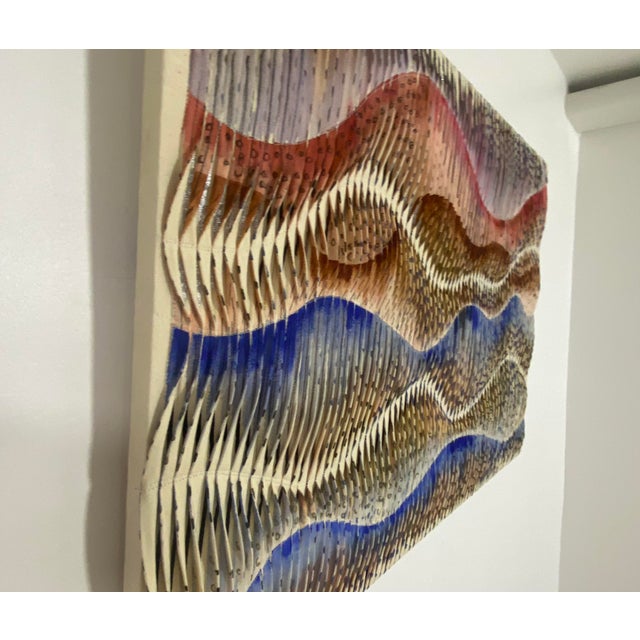 Akiko, Composition, 2023, Acrylic & Textile Artwork For Sale - Image 3 of 15