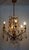 Metal Gilded Metal and Murano Glass Drop Chandelier, 1940s For Sale - Image 7 of 12