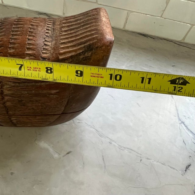 Vintage Teak Wood Duck Box Hand Carved Folk Art Humidor Decoy Trinket Thailand For Sale In San Francisco - Image 6 of 8