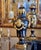 A striking French Empire-style pedestal combining luxurious materials and highly decorative craftsmanship. The base is...