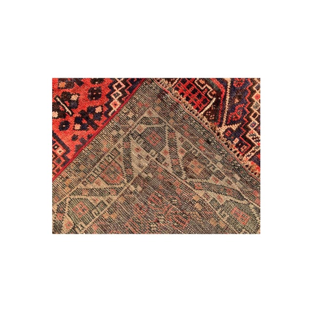 Authentic Hand Knotted Vintage SHRZ Pictorial Wool Area Rug 7.10 X 4.11 Ft For Sale - Image 13 of 13