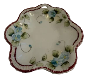 Early 20th Century Nippon Shinzo Floral Scalloped Decorative Plate