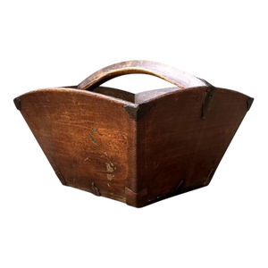 Vintage Hand Made Wooden Basket