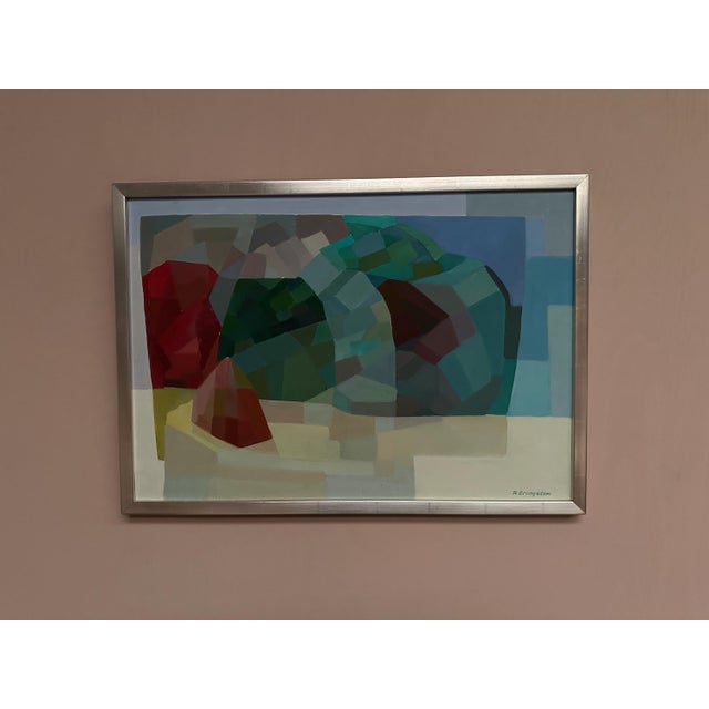 Rune Eringstam, Composition, 1950s, Oil Painting on Canvas, Framed For Sale - Image 6 of 12