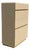 Mid 20th Century Lane Postmodern Five-Drawer Tallboy Dresser in Beige Lacquer, Glass For Sale