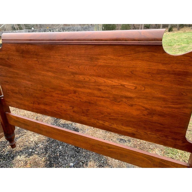 Vintage Regency Cannonbal Style L Full Bed Frame For Sale - Image 4 of 12