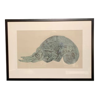 2002 Holly Keller "Chameleon" Expressionist Print For Sale