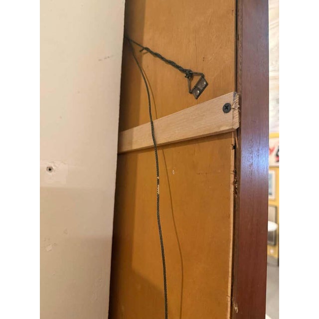 DUX Midcentury Swedish Walnut Mirror by Dux For Sale - Image 4 of 5