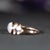 Rainbow Moonstone Ring With Natural Diamond & Blue Sapphire Accents: 14k Gold, Size 6.75 For Sale - Image 9 of 9