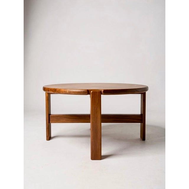 1960s Vintage Round Coffee Table attributed to Niels Bach, 1970s For Sale - Image 5 of 5