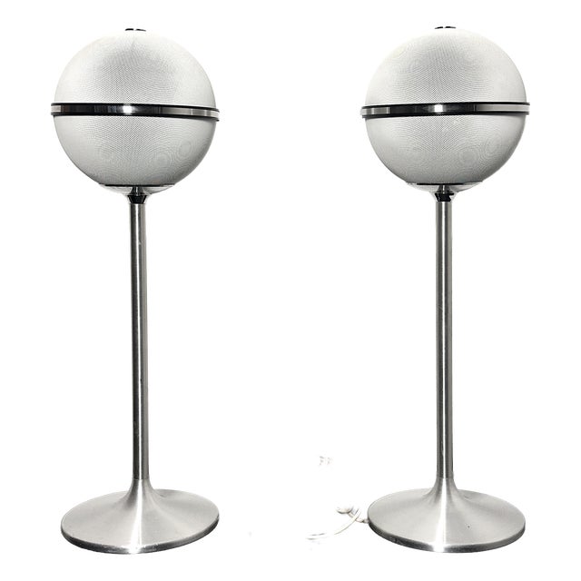 Vintage White Audiorama 4000 Speakers from Grundig, Germany, 1972, Set of 2 For Sale