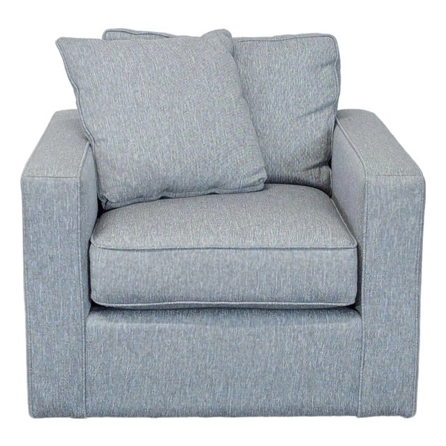Room & Board Modern Gray Lounge Chair With Cushions For Sale