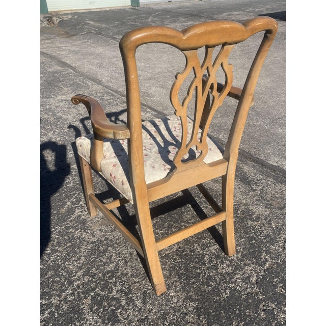 1960s Kittinger 9pc Dining Set W/ Banded Table & 8 Chairs / for Restoration For Sale - Image 9 of 18