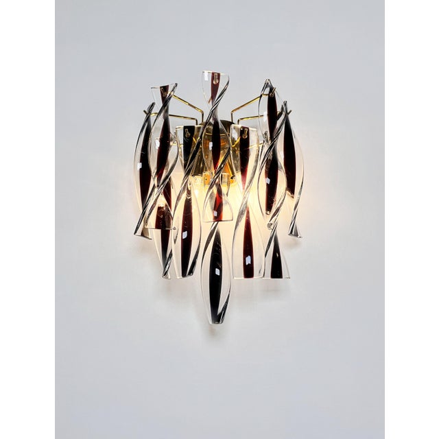 Murano Wall Sconces with Amethyst Glasses, 1990s, Set of 2 For Sale - Image 13 of 18