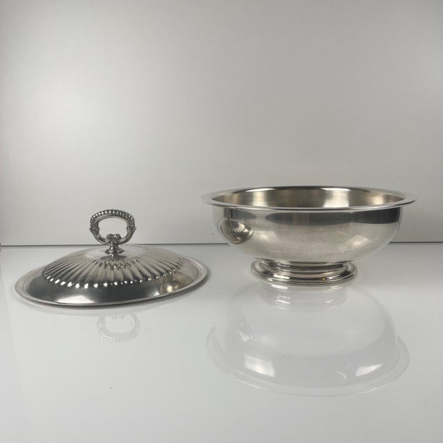 Italian Silver-Plated Metal Vegetable Tureen from PM Italy, 1960-1980 For Sale - Image 3 of 14