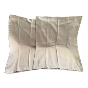 Vintage Ygle Italian Pillowsham Pair Cotton Fabric Buttoned 19” X 24”