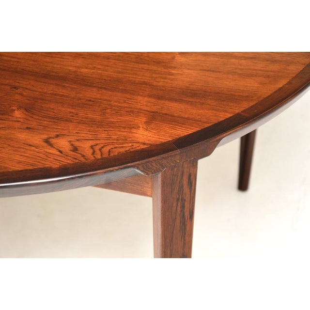 Danish Extending Dining Table attributed to Rosengren Hansen, 1960 For Sale - Image 12 of 13