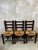 An elegant set of six solid wood chairs, dating from the 1960s, in the style of French designer Georges Robert. These...