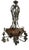 19th Century Napoleon III Bronze and Alabaster Chandelier with Eight Lights For Sale