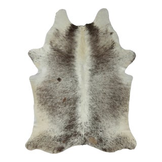 Rug & Kilim’s Contemporary Cowhide Rug With Natural Speckles in Black & White For Sale